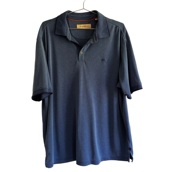Tommy Bahama Other - Tommy Bahama Men’s Polo Shirt Blue Patterned Modal Blend Short Sleeve Size XL